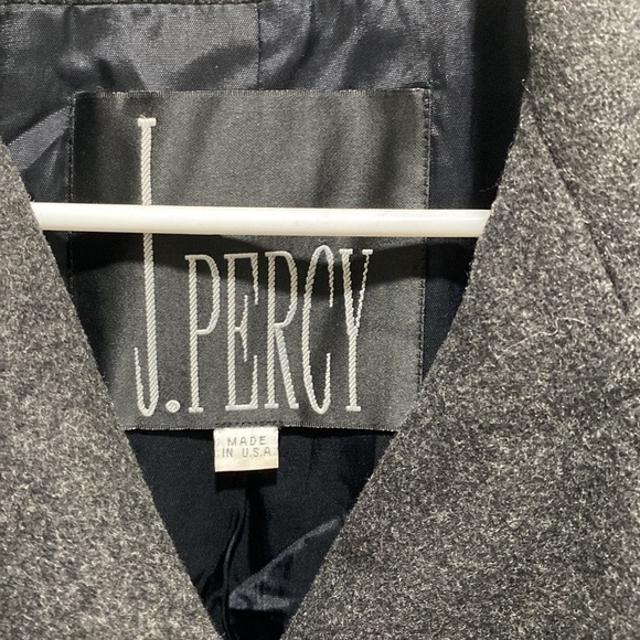 J Percy Vintage Classic Gray Merino Wool PeaCoat Size 2 - Picture 3 of 4